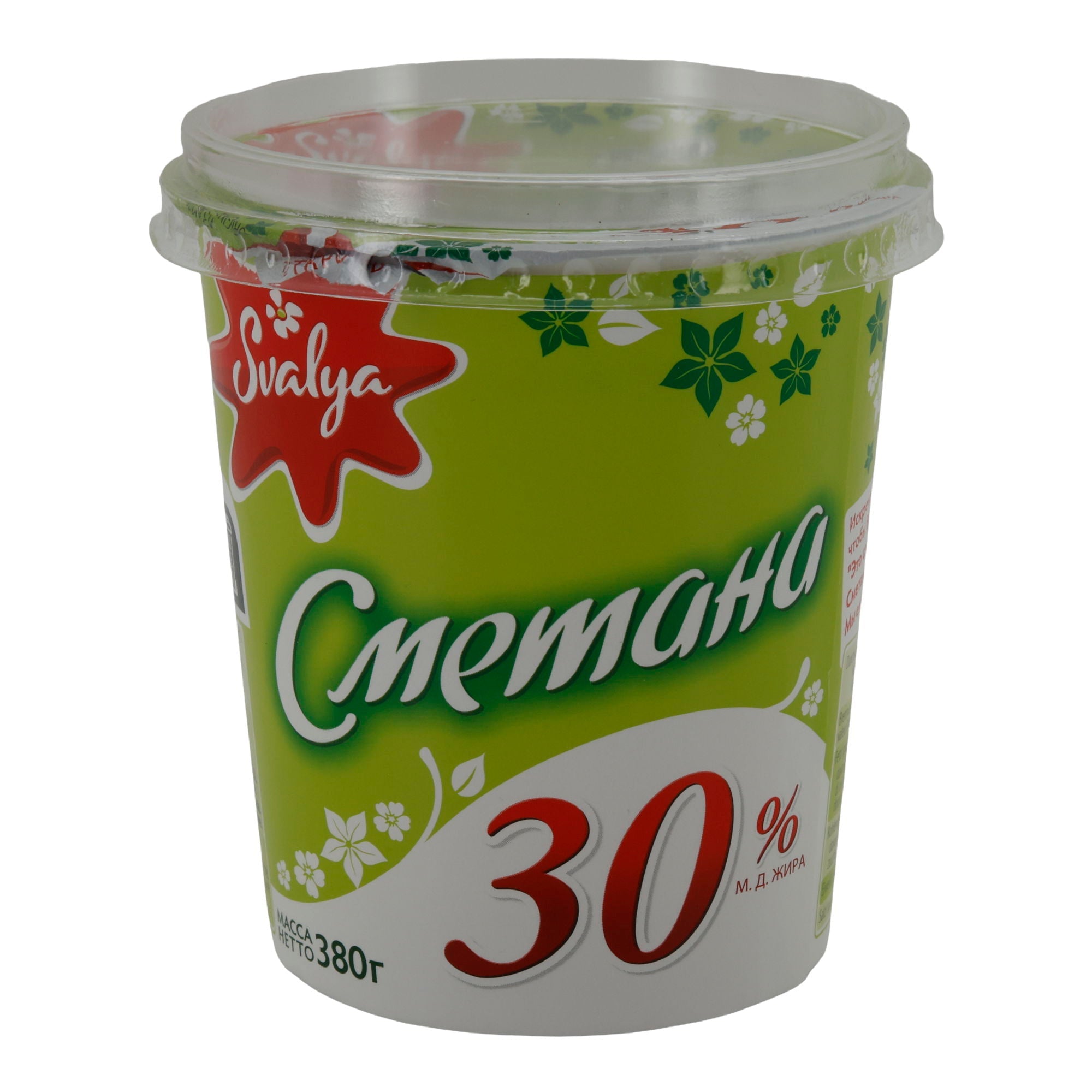 Schmand Svalya Litauische Saure Sahne | Cremige Schmand-Alternative | 30 % Fett | 380 g SVALJA